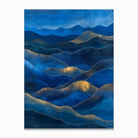 Blue And Gold 3 Canvas Print