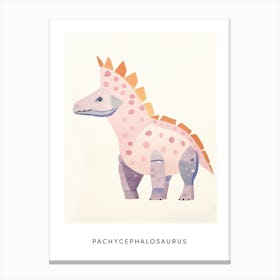 Nursery Dinosaur Art Pachycephalosaurus 5 Poster Canvas Print