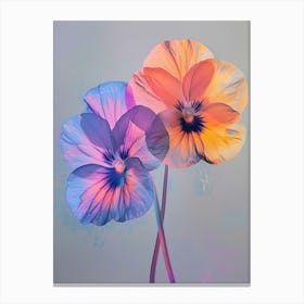 Iridescent Flower Wild Pansy 2 Canvas Print