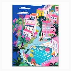 Amalfi Coast, Italy Colourful View 7 Canvas Print