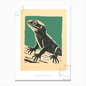 Gila Lizard Bold Block 1 Poster Canvas Print