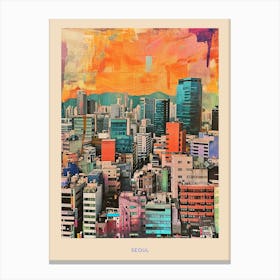 Kitsch Seoul Poster 4 Canvas Print