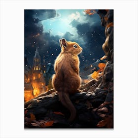 Squirrel In The Forest Canvas Print
