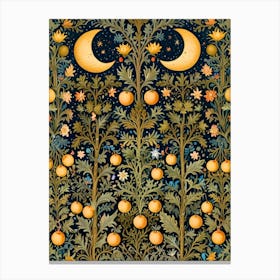 William Morris Moon And Oranges Canvas Print