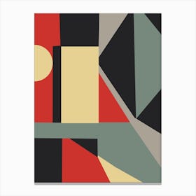 Retro Abstract Geometric Shapes Canvas Print