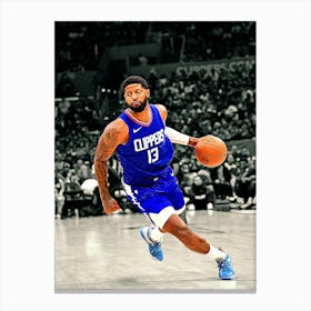 Paul George Of The La Clippers Canvas Print