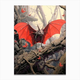 Lesser Bulldog Bat Painting 7 Canvas Print