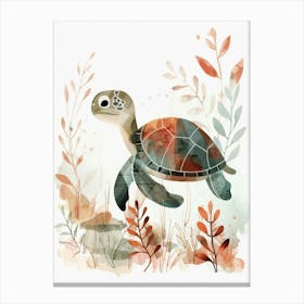 Charming Nursery Kids Animals Turtle 2 Canvas Print