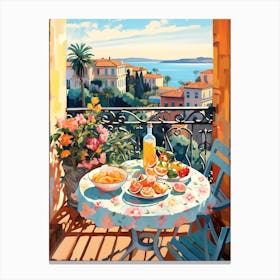 Breakfast On The Balcony Canvas Print