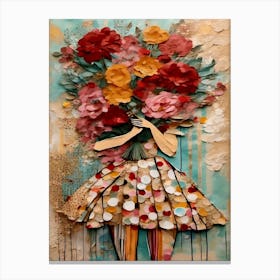 Girl with Bouquet 2 Canvas Print