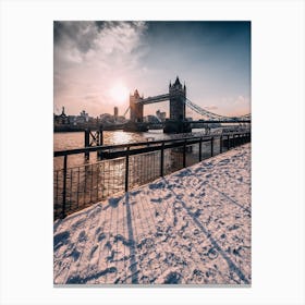 Winter Bridge Canvas Print