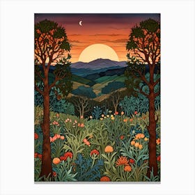 William Morris Sunset In The Valley Canvas Print