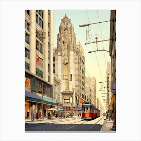 Istikal Avenue Pixel Art 3 Canvas Print