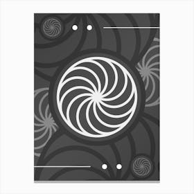 Abstract Geometric Glyph Array in White and Gray n.0072 Canvas Print