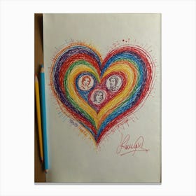 Rainbow Heart 2 Canvas Print