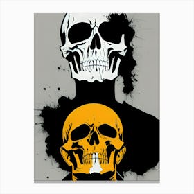 Two Skulls Canvas Print