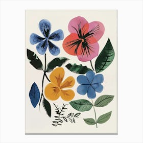 Painted Florals Impatiens 1 Canvas Print