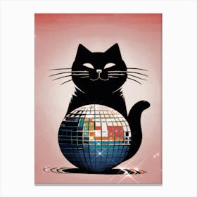 Disco Cat Canvas Print