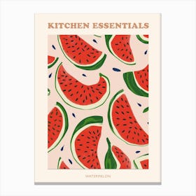 Watermelon Pattern Illustration Poster 2 Canvas Print