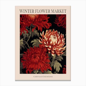 Chrysanthemums 13 Winter Flower Market Poster Canvas Print