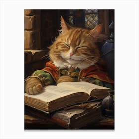 Sleeping Alchemist Cat 2 Canvas Print