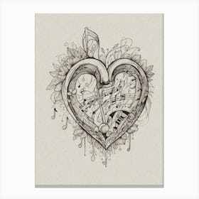 Heart Of Music 9 Canvas Print