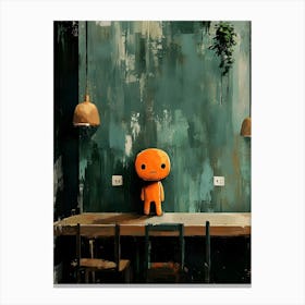 Orange Kawaii Canvas Print