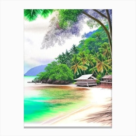 Koh Chang Thailand Soft Colours Tropical Destination Canvas Print