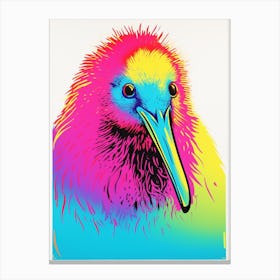 Andy Warhol Style Bird Kiwi 5 Canvas Print