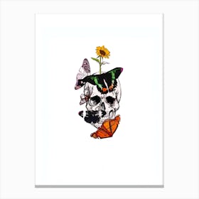 Flower Skull Canvas Print