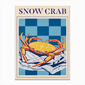 Snow Crab 2 Seafood Poster Canvas Print