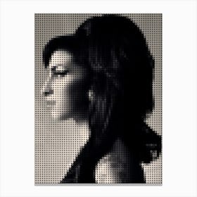 Amy Winehouse In Style Dots Canvas Print