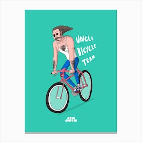 Uncle Bicycle Team Canvas Print