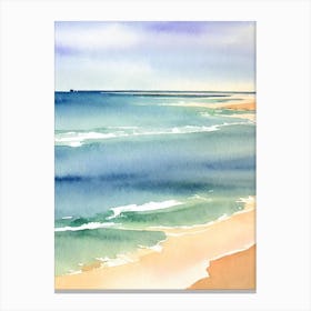 Cromer Beach, Norfolk Watercolour Canvas Print