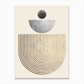 Golden semicircles 5 Canvas Print