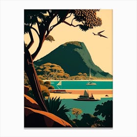 Komodo National Park Indonesia Retro Canvas Print