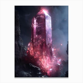 Pink Crystal Canvas Print