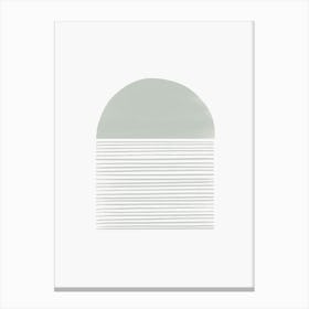 Mid Century Sunrise Sage Green Canvas Print