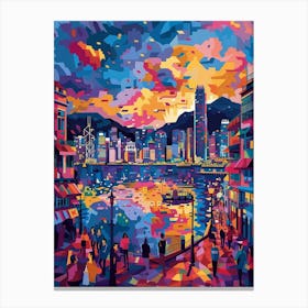 Hong City Skyline, Contemporary Art, Souvenir Canvas Print