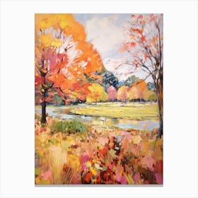 Autumn Gardens Painting Royal Botanic Gardens Victoria Australia 2 Canvas Print