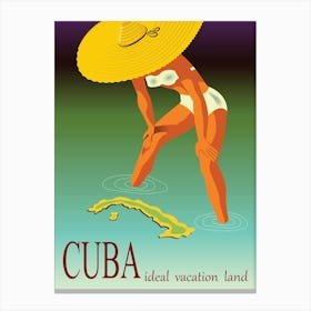Cuba, Ideal Vacation Land Canvas Print
