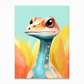 Colourful Dinosaur Coelophysis 2 Canvas Print