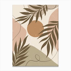 Abstract Tropical Leaves 13 Canvas Print