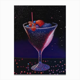 Bronx Pointillism Cocktail Poster Canvas Print
