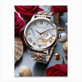 Roses And Watches Canvas Print