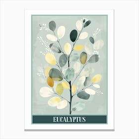 Eucalyptus Tree Illustration Flat 7 Poster Canvas Print