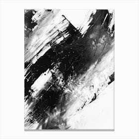 Abstract Black And White Painting 13 Canvas Print