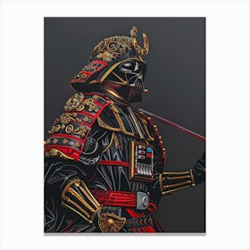 Darth Vader As A Vintagepunk Samurai 14 Canvas Print