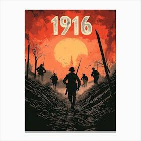 Aihrgdesign A Vintage Poster Depicting A Dramatic World War I F9711015 4fbf 48ff 8eed Ea8b3f376b30 0 Canvas Print