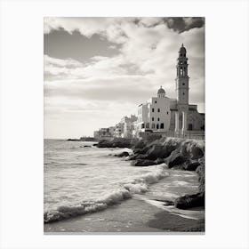 Sitges, Spain, Black And White Analogue Photography 2 Canvas Print